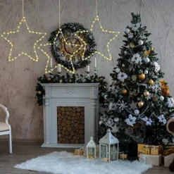 3pcs Star Fairy Lights Warm White 12in -Christmas Decoration Shop 3Pcs Star Fairy Lights Warm White 5 600x600 1