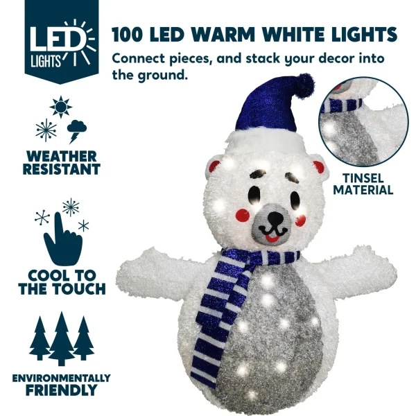 3ft 100 LED Collapsible Bear Yard Light 5 3ft 100 LED Collapsible Bear Yard Light - Image 3