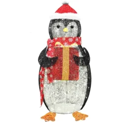 Light Up Penguin Christmas Decoration 3ft -Christmas Decoration Shop 3ft 140 LED Cotton Penguin Yard Light 3