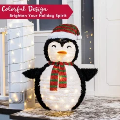 100 LED Collapsible Outdoor Christmas Decoration 3ft 11 100 LED Collapsible Outdoor Christmas Decoration 3ft -Christmas Decoration Shop 3ft Tinsel Collapsible Penguin LED Yard Light 4 result 600x600 1