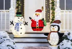 3ft 100 LED Plush Collapsible Santa -Christmas Decoration Shop 3ft Tinsel Collapsible Santa LED Yard Light 7 result 600x405 1