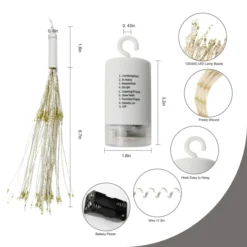 4pcs 120-Count LED Warm White Icicle Lights -Christmas Decoration Shop 4 Pack 120 LED Hanging Fairy Lights Warm White 4 result 600x600 1