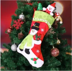 4 Pack Plush Christmas Tree Stockings -Christmas Decoration Shop 4 pack 3d Plush Christmas Stockings 3 result 600x598 1