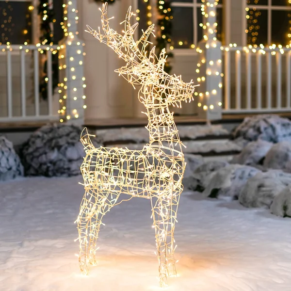 480 LED Warm White Wire Frame Reindeer 4.5ft 3 480 LED Warm White Wire Frame Reindeer 4.5ft