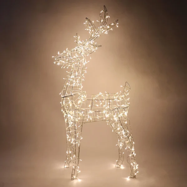 480 LED Warm White Wire Frame Reindeer 4.5ft 4 480 LED Warm White Wire Frame Reindeer 4.5ft - Image 2