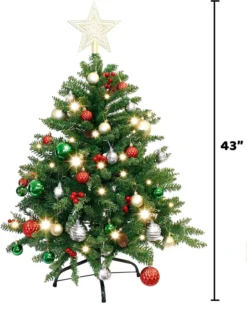 Pre Lit Decorated Christmas Tree 4ft -Christmas Decoration Shop 4FT DIY Christmas Tree 6 result 600x761 1