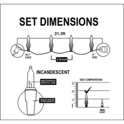 4x100 LED Multicolor Christmas Green Wire String Lights 21.3ft -Christmas Decoration Shop 4Pcs 100 LED Christmas Multicolor Green Wire String Lights 21 1