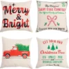 4Pcs Christmas Classic Pillow Cover