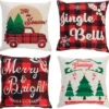 4pcs Red Buffalo Plaid Pillow Covers -Christmas Decoration Shop 4Pcs Christmas Mixed Pillow Covers 1 600x581 1