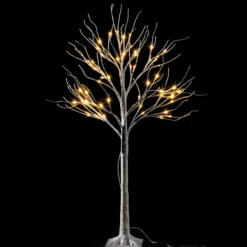 64 LED White Birch Tree Decoration With Lights 4ft 11 64 LED White Birch Tree Decoration With Lights 4ft -Christmas Decoration Shop 4ft White Birch Tree Decoration with 64 LED Lights 4 result 600x600 1
