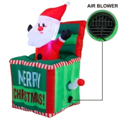 4ft Inflatable LED Santa In The Box 11 4ft Inflatable LED Santa In The Box -Christmas Decoration Shop 4ftTall Inflatable Santa in The Box 4 result scaled 600x600 1