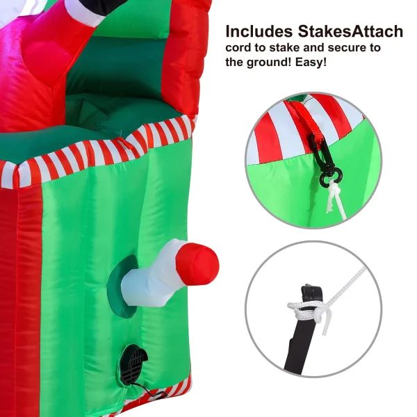 4ft Inflatable LED Santa In The Box 7 4ft Inflatable LED Santa In The Box - Image 5