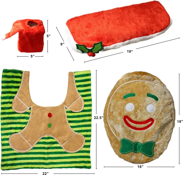 5pcs Gingerbread Bathroom Decoration Set 5 5pcs Gingerbread Bathroom Decoration Set - Image 3