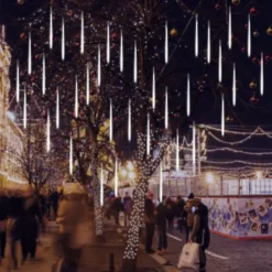 2x 10 Tubes (19.8in) Christmas Meteor Shower Rain Lights, White -Christmas Decoration Shop 540 LED Meteor Shower Rain Lights 10 Tubes 50cm White 2 Pack 6 result 600x600 1