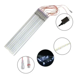 10 Tubes (19.8 In) Christmas Meteor Shower Lights, Blue -Christmas Decoration Shop 540 LEDs Christmas Meteor Shower Lights Blue 4 result 600x600 1