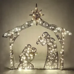 5ft 160 LED Fabric Nativity Scene Warm White -Christmas Decoration Shop 5ft Fabric Nativity Scene 160 LED Warm White 7 600x600 1