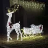 3D Fabric LED Lighted Reindeer With Sleigh Decorations 5ft -Christmas Decoration Shop 5ft Fabric Reindeer with Sleigh Christmas Yard Lights 1 1 600x614 1