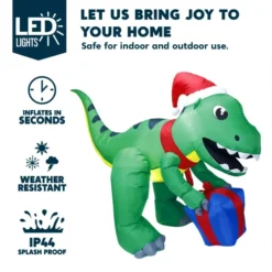 5ft LED Giant Christmas Inflatable Dinosaur -Christmas Decoration Shop 5ft LED Giant Christmas Inflatable Dinosaur 8 600x600 1