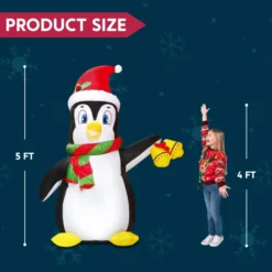 5ft LED Inflatable Penguin Christmas Decoration 12 5ft LED Inflatable Penguin Christmas Decoration -Christmas Decoration Shop 5ft LED Inflatable Penguin Christmas Decoration 5 600x600 1