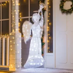 Christmas Cotton Angel LED Hard Light 5ft -Christmas Decoration Shop 5ft LED Yard Light Cotton Angel Horn 3 600x600 1