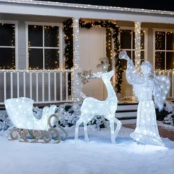 Christmas Cotton Angel LED Hard Light 5ft -Christmas Decoration Shop 5ft LED Yard Light Cotton Angel Horn 6 600x600 1