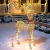 5ft 100 LED Yard Lights - Fabric Champagne Buck 2 5ft 100 LED Yard Lights - Fabric Champagne Buck -Christmas Decoration Shop 5ft LED Yard Lights Fabric Champagne Buck 3 1 600x600 1