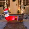 5ft Long Dachshund Blow Up Christmas Decoration -Christmas Decoration Shop 5ft Long Dachshund Blow Up Christmas Decoration 2 600x600 1