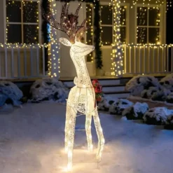 Christmas Tinsel Reindeer Buck LED Yard Light 5ft -Christmas Decoration Shop 5ft Tinsel Reindeer Buck LED Yard Lights 3 600x600 1