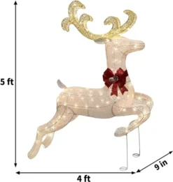 5ft Fabric White Buck Christmas Yard Light 12 5ft Fabric White Buck Christmas Yard Light -Christmas Decoration Shop 5ft Yard Lights Fabric White Buck Jumping 5 1 600x635 1