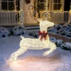5ft Fabric White Buck Christmas Yard Light -Christmas Decoration Shop 5ft Yard Lights Fabric White Buck Jumping 6 600x600 1