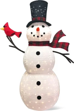 6ft 240 LED Collapsible Snowman Yard Light -Christmas Decoration Shop 6 FT Collapsible Snowman LED Yard Light 1 1 600x900 1