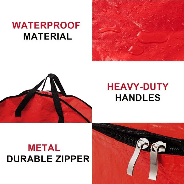 2pcs Red Christmas Wreath Storage Bags 36in 6 2pcs Red Christmas Wreath Storage Bags 36in - Image 4