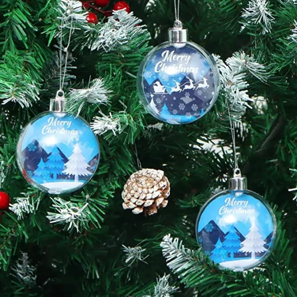 6pcs Clear Christmas Ornament Balls 3 6pcs Clear Christmas Ornament Balls