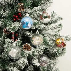 6pcs Clear Christmas Ornament Balls 13 6pcs Clear Christmas Ornament Balls -Christmas Decoration Shop 6Pcs 7CM Christmas Photo Ornament Ball 6 600x600 1