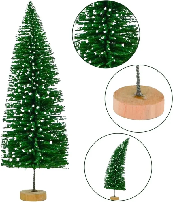 6pcs Mini Snow Frosted Artificial Christmas Trees 4 6pcs Mini Snow Frosted Artificial Christmas Trees - Image 2