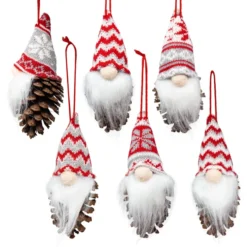 6Pcs Pine-cone Body Gnome Ornaments Set -Christmas Decoration Shop 6Pcs Pine cone body Gnome Ornaments Set 1 result 600x600 1