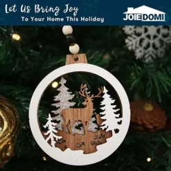 6pcs Christmas Hanging Reindeer Ornaments -Christmas Decoration Shop 6Pcs Wooden Reindeer Hanging Ornaments 1 600x600 1