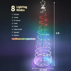 6ft 135 LED Smart Animated Lightshow Spiral Christmas Tree -Christmas Decoration Shop 6ft 135 LED Smart Animated Lightshow Spiral Christmas Tree 6 scaled 600x600 1