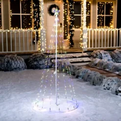 6ft 275 LED Animated Lightshow Cone Christmas Tree -Christmas Decoration Shop 6ft Animated Lightshow Cone Christmas Tree 2 600x600 1