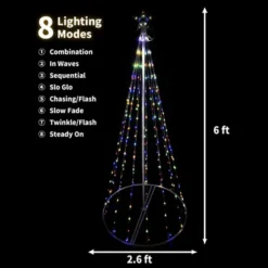 6ft 275 LED Animated Lightshow Cone Christmas Tree -Christmas Decoration Shop 6ft Animated Lightshow Cone Christmas Tree 4 600x600 1