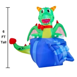 6ft LED Christmas Dragon Inflatable In A Gift Box -Christmas Decoration Shop 6ft Christmas Inflatable Dragon in A Gift Box 3 600x600 1