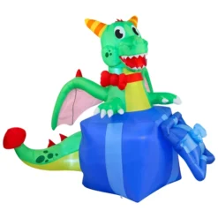 6ft LED Christmas Dragon Inflatable In A Gift Box -Christmas Decoration Shop 6ft Christmas Inflatable Dragon in A Gift Box 5 600x600 1