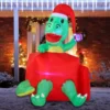 6ft LED Inflatable Dinosaur In A Gift Box -Christmas Decoration Shop 6ft Dinosaur in a Gift Box Christmas Inflatable 1 result 600x600 1