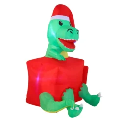 6ft LED Inflatable Dinosaur In A Gift Box -Christmas Decoration Shop 6ft Dinosaur in a Gift Box Christmas Inflatable 2 result 600x600 1