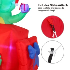 6ft LED Inflatable Dinosaur In A Gift Box -Christmas Decoration Shop 6ft Dinosaur in a Gift Box Christmas Inflatable 5 result 600x600 1