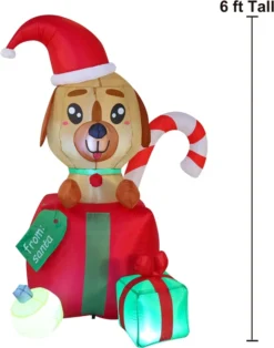 6ft Inflatable LED Christmas Puppy In A Gift -Christmas Decoration Shop 6ft Inflatable LED Christmas Puppy in a Gift 3 result 600x763 1