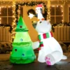 6ft Inflatable LED Polar Bear Christmas Tree With Penguin 2 6ft Inflatable LED Polar Bear Christmas Tree With Penguin -Christmas Decoration Shop 6ft Inflatable LED Polar Bear Christmas Tree with Penguin 1 600x600 1