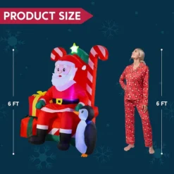 6ft Inflatable LED Santa Claus Decoration -Christmas Decoration Shop 6ft Inflatable LED Santa Claus Decoration 5 600x600 1