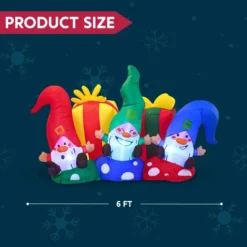 6ft Inflatable LED Three Happy Christmas Gnome -Christmas Decoration Shop 6ft Inflatable LED Three Happy Christmas Gnome 5 600x600 1