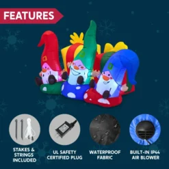 6ft Inflatable LED Three Happy Christmas Gnome -Christmas Decoration Shop 6ft Inflatable LED Three Happy Christmas Gnome 6 600x600 1